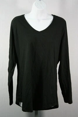 920X13 JMS 15E Long Sleeve V Neck Plus Size Top 1X Black - Image 1 of 2