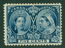 SG 128 Canada 1897. 5c deep blue. A fine mounted mint example CAT £60