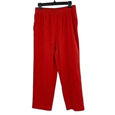 Allison Daley Red Pull On Pants size 12P crop vintage 1836 Stretch - Image 1 of 4