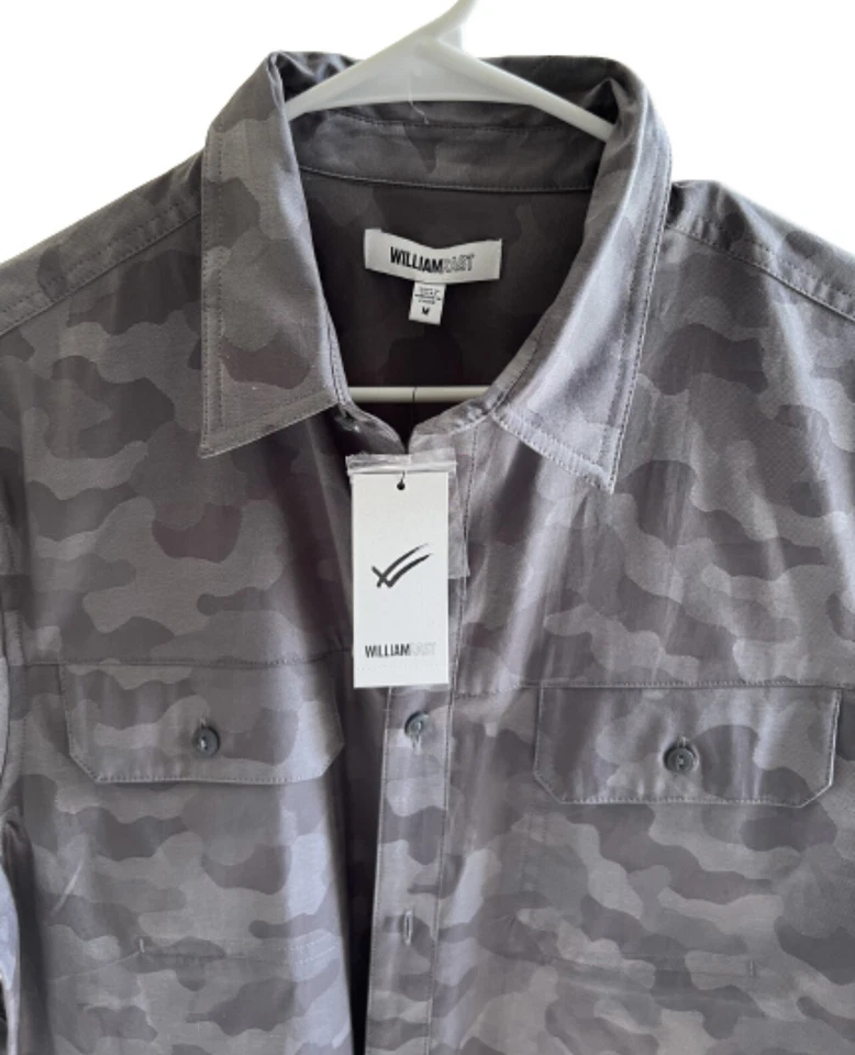  Shirt Camouflage Gray Long Sleeve William Blast Man Baker Grey NEW - Image 1 of 3