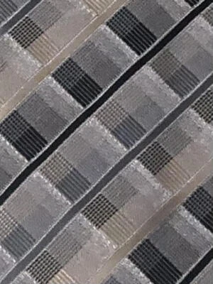 GEOFFREY BEENE  NWT Polyester Gray Black White Plaid  58¼" x 3" - Image 1 of 4