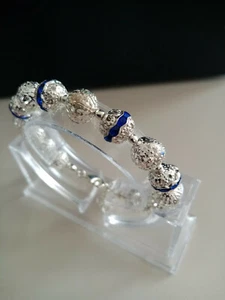  Schmuck Armband Perlen Armband aus filigranen Perlen mit Kristallband 20 + 4 cm - Bild 1 von 3