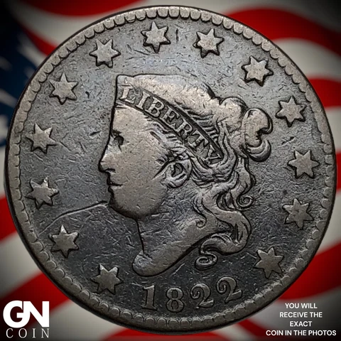 1822 Coronet Head Large Cent  Q5126 Cover