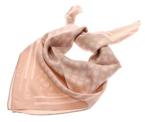 GUESS Emiliee bufanda paño palo de rosa logotipo marrón claro altrosa nuevo - Imagen 1 de 2