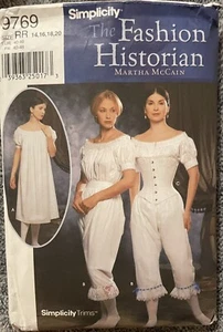 SIMPLICITY 9769 FASHION HISTORIAN CIVIL WAR UNDERGARMENTS PATTERN SZ 14-20 - Picture 1 of 1