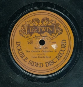 78tk-Classical-THE TWIN 299-(UK)-Home Guards Band-(The Geisha 1/2) 1920s - Picture 1 of 2
