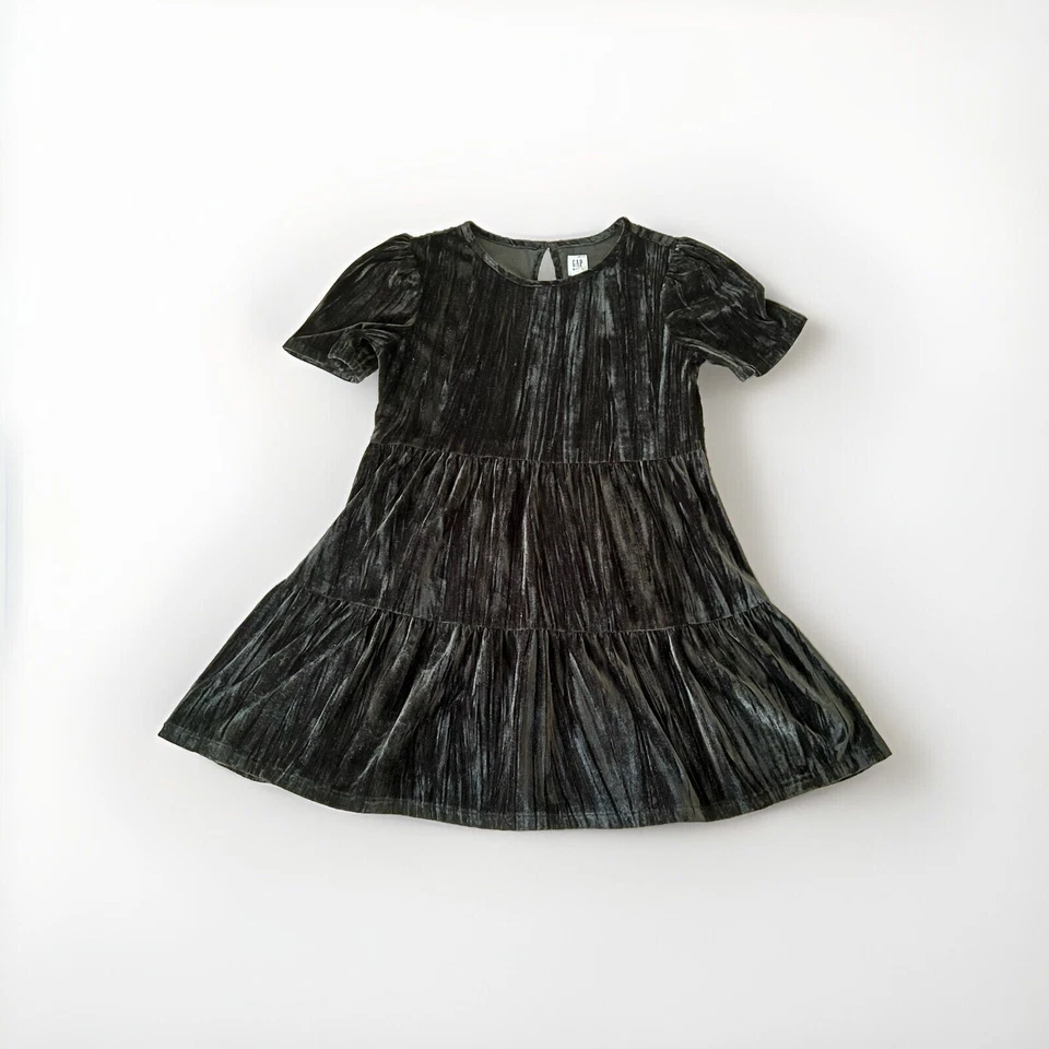 Girl's Gap Black Velvet Dress Size Large 10 Holiday Christmas Formal - Image 1 of 1