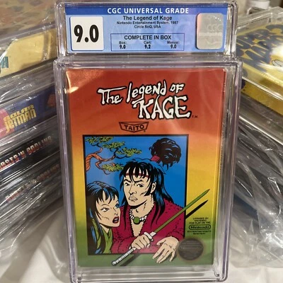The Legend of Kage Nintendo NES CIB Graded 9.0 CGC WATA VGA - Image 1 of 4