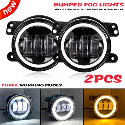 Pair LED Clear Bumper Fog Light For Chrysler PT Cruiser 2006~2010 Driving Lamps - Image 1 of 4