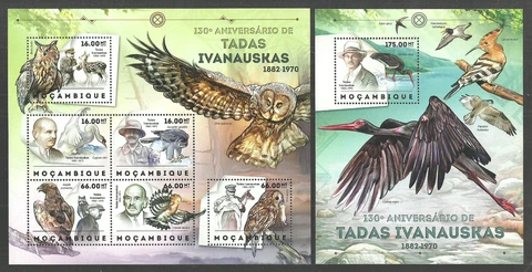 MOZAMBIQUE 1984 - 2012 BIRDS STORKS SECRETARY OWLS VARIOUS SETS & M/SHEETS MNH Cover