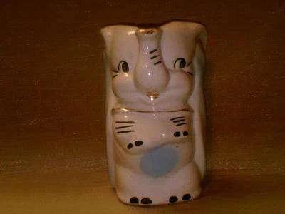 Jarra Dumbo De Colección Leeds Pottery Disney - Borde Dorado - Bisque Americano - Elefante Foto 1 de 4