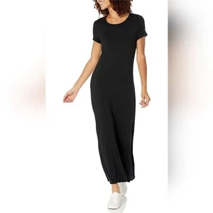 Amazon essentials women's black maxi dress Sz M - Picture 1 of 9