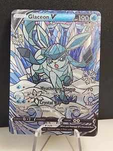 Glaceon CUSTOM Stained Glass Holo Van Gogh Shiny Unbranded Card For Display Only - Picture 1 of 3