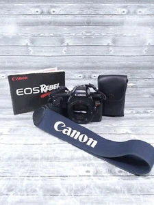 Canon EOS Rebel film camera original model Body Strap & Speedlite 200E Untested - Picture 1 of 11