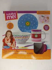NEW - Totally Me! Paint Your Own Place Setting Paintable Pieces Plate Mug Bowl - Picture 1 of 3
