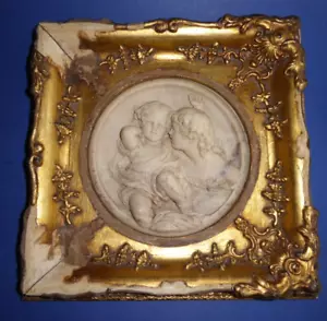 Edward William WYON (1811-1885) Les deux enfants, 1848 cadre a refairé D 17 cm - Imagen 1 de 14