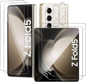 Vitre de protection 6 en 1 (écran + caméra) pour Samsung Galaxy Z Fold 5 5G film blindé - Photo 1 sur 8
