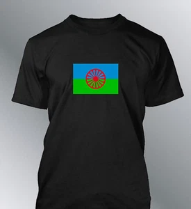 T-Shirt Flagge Manouche Herren Zigeunerin Rom Zigeunerin Reiseleiter Flagge Zigeunerin - Bild 1 von 4