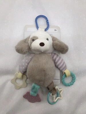 Kelly Baby Puppy Dog 10" Plush Rattle Clip On Lovey Toy Kellybaby Pram Boys Girl - Image 1 of 4