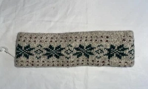 Headband Snowflake Fair Isle Winter Ear Warmer Wool Blend Womens One Size - Picture 1 of 3