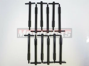 SB Ford Black Billet Tall T-Bar Valve Cover Hold Down Kit SBF 289 302 351W Bolts - Picture 1 of 6