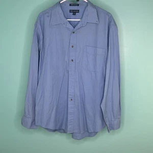 Vintage John Ashford Button Up Men's Shirt Blue Size XL - Picture 1 of 5