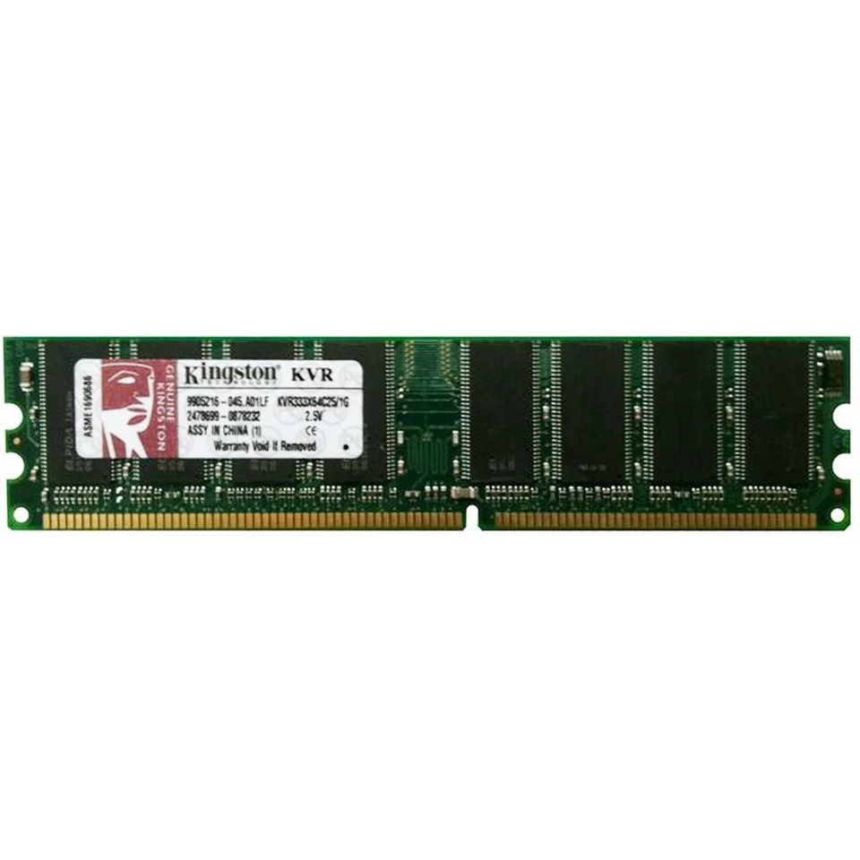 Kingston DDR1 1GB 333MHz PC2700 RAM Memory Module DDR DIMM Refurbished - Image 1 of 1