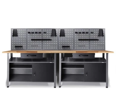 Werkstatteinrichtung Werkbank Klaus  Metall 240cm Komplett Werkstattset Ondis24 - Bild 1 von 4
