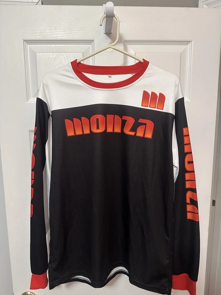 Camiseta Monza BMX Club Negra Desvanecida BMX Naranja Mediana Absorbente de Humedad RARA NUEVA Foto 1 de 4