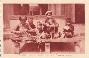 Tonkin Province de Hadong - PHU VINH Travaux de vannerie Indochine Vietnam - Picture 1 of 2