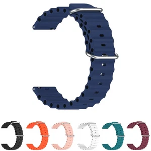 20 MM & 22 MM Replacement Ocean Band Silicone Smart Watch Strap for Men & Women - Picture 1 of 43