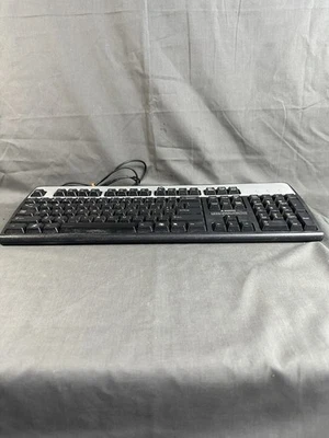 HP KU-0316 Black & Silver USB Keyboard (434821-007) - Image 1 of 4