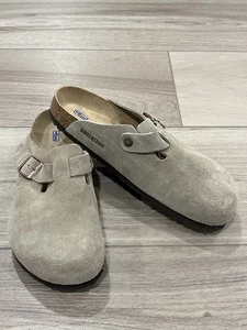 Birkenstock Boston Weichbettung Taupe Wildleder Herren Clogs Größe EU 44 US 11 - Bild 1 von 7