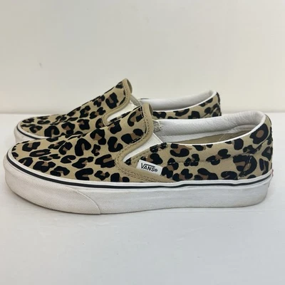 VANS Slip On Leopard Print Sneakers Animal Print Shoes Men’s 6 Women’s 7.5 - Image 1 of 4
