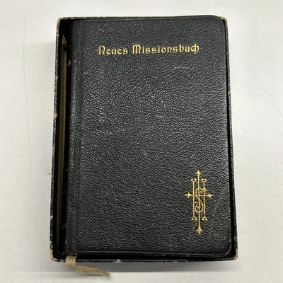 Antique German Catholic Prayer New Mission Book 1908 Gold Gilt Edging Bookmark - Image 1 of 4