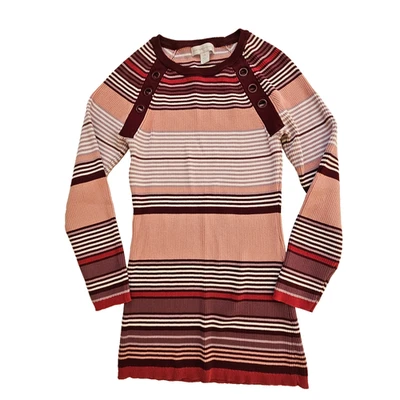 New York & Company Ribbed Sweater Top Womens Extra Small Multicolor Striped - Image 1 of 4