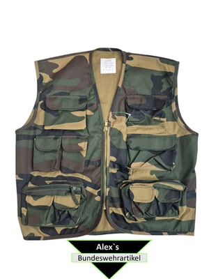 Kinder Weste Tarnweste Camouflage Armee Outdoor woodland XXL 170/176 Neu NO4 - Bild 1 von 3