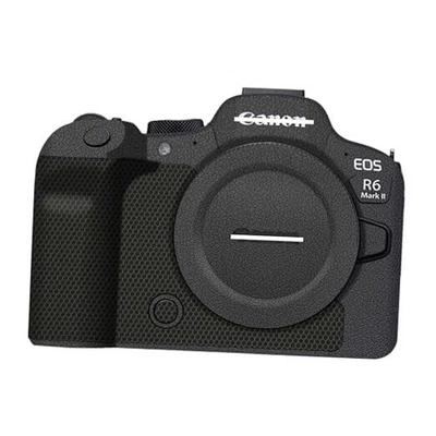 Mebont Anti-Scratch Lens Hood Cover Skin Sticker for Canon EOS R6 Leather Black - Image 1 of 4