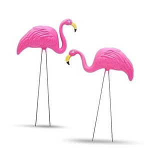 2 Pink Flamingos Yard Decorations - Extra Large 24" Flamingos Yard Ornaments - Picture 1 of 7