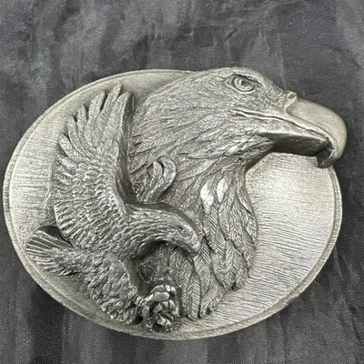 Siskiyou Doble Águila Peltre Cinturón Hebilla Western X-89 Años 90 Estilo Y2k EE. UU. De Colección Foto 1 de 4