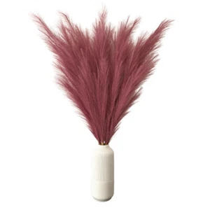 Hierba de pampa artificial en malva 3 ud. Hierba de pampa grande planta picante decoración interior - Imagen 1 de 5