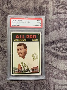 1974 Topps #121 Harold Carmichael Eagles HOF RC PSA 9
