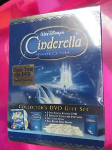 Walt Disney Cinderella Special Edition Collector’s DVD Gift Set Factory Sealed - Foto 1 di 5