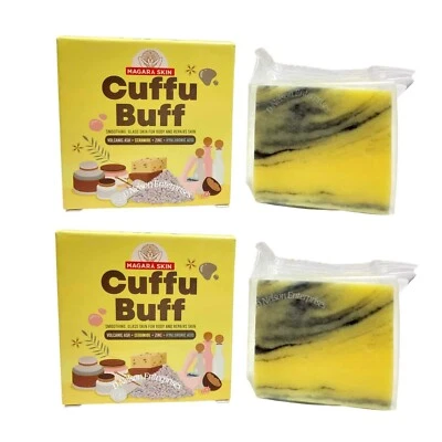 2 Bars Magara Skin Cuffu Buff Daily Scrub Soap 60g Each - Image 1 of 4