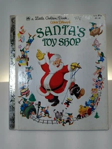 Little Golden Book: "Santa's Toy Shop" VINTAGE 1950 - Very Rare White Cover (T3) - Picture 1 of 5
