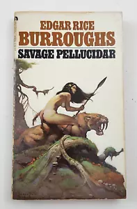 Savage Pellucidar Paperback Book Edgar Rice Burroughs 1973 Frazetta Cover - Imagen 1 de 6