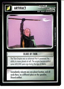 STAR TREK CCG Q CONTINUUM RARE CARD BLADE OF TKON ex - Bild 1 von 1