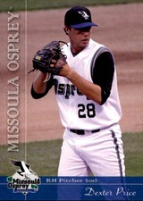 2012 Missoula Osprey Grandstand #25 Dexter Price Colorado Springs Baseball Card