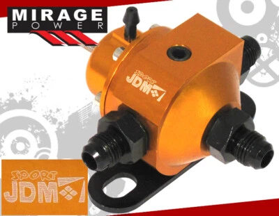 Fuel Pressure Regulator CNC Aluminum Adjustable PSI High Pressure Anodized Gold - Image 1 of 4