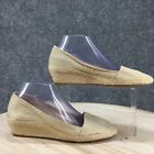 Lucky Brand Shoes Womens 8 M Tomlin Casual Espadrille Loafer Beige Fabric Wedge